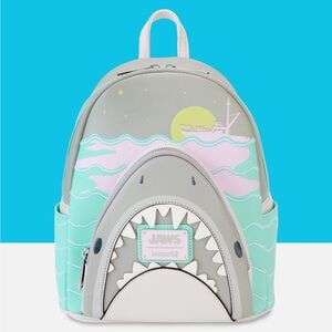 NEW Loungefly Universal Jaws Glow-in-the-Dark Mini Backpack NWT